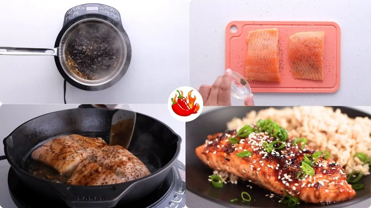 Step by Step Cheddar’s Bourbon Glazed Salmon Recipe
