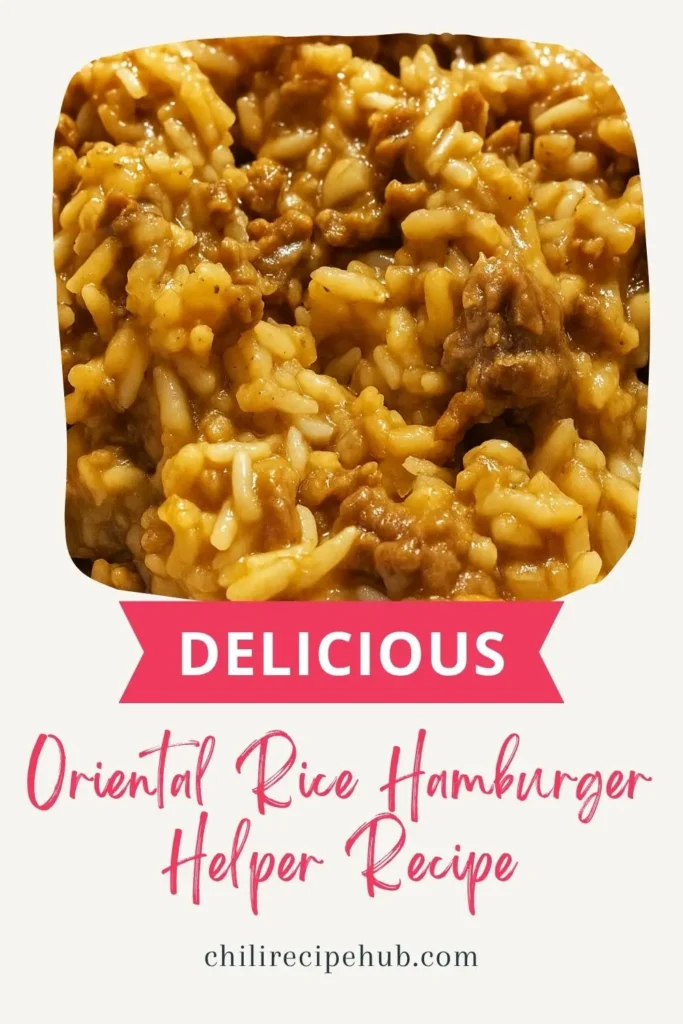 Oriental Rice Hamburger Helper